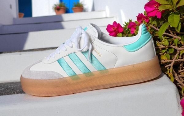 3 Samba Plataforma Blanca-Azul FE