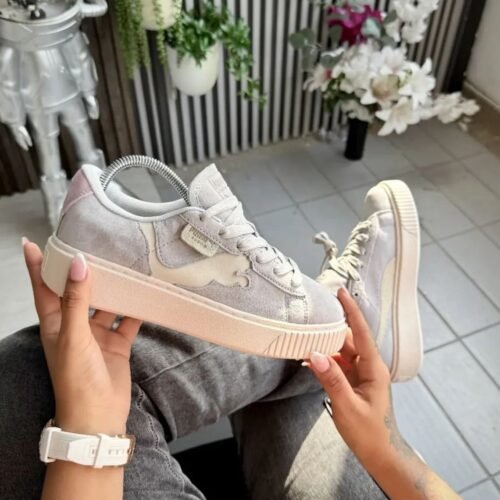 Suede Plataforma Gris FE