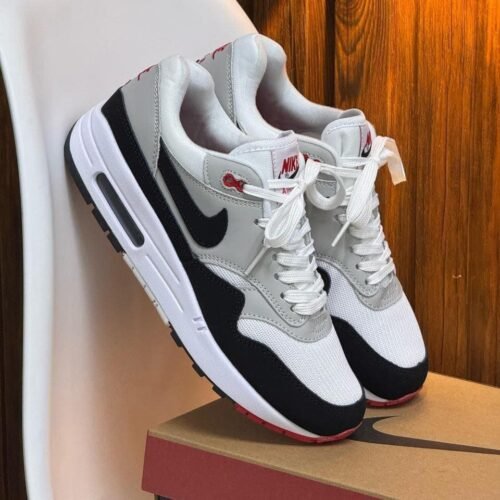 Air Max 1 Blanca-Negra-Gris  MA