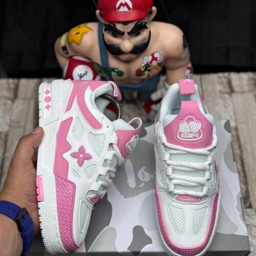 Skate Sneakers Blanca-Rosa FE