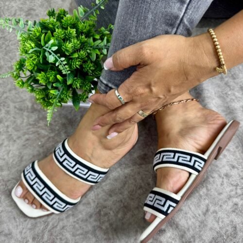 Sandalia Griega Fendi Blanca FE