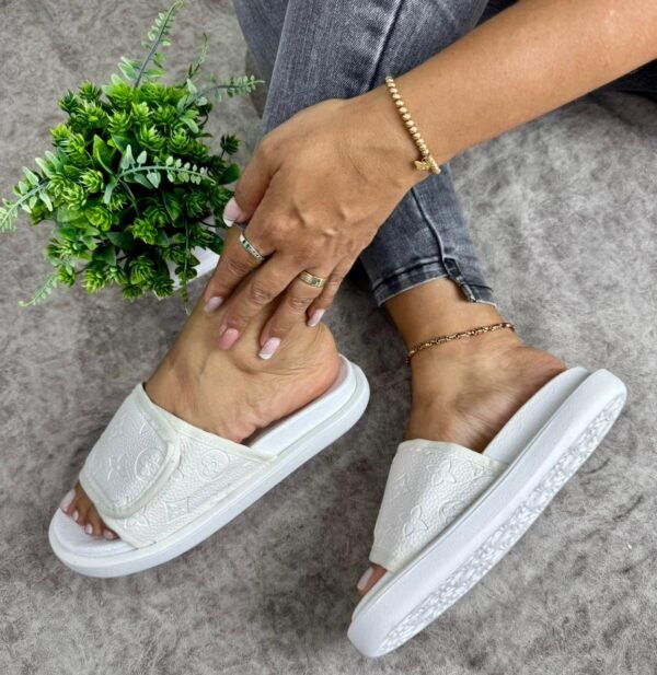 Sandalia Slide LV Sunset Comfort Blanca FE