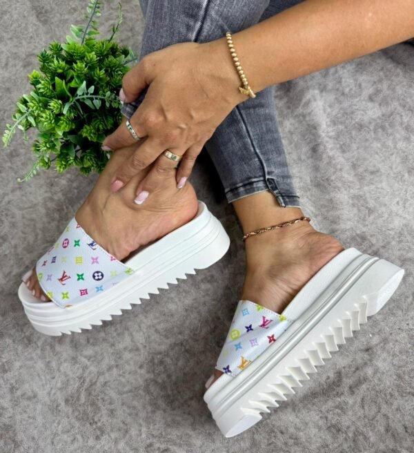 Sandalia Plataforma LV Blanca FE